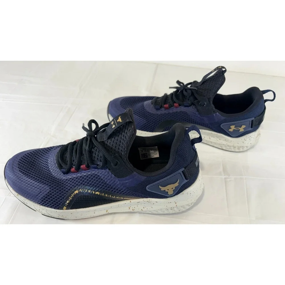 Under Armour Project Rock BSR Mens Size 13 Shoes Navy Blue Gym Athletic Sneakers